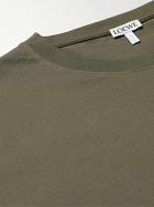 Loewe - Anagram Debossed Cotton-Jersey T-Shirt - Green