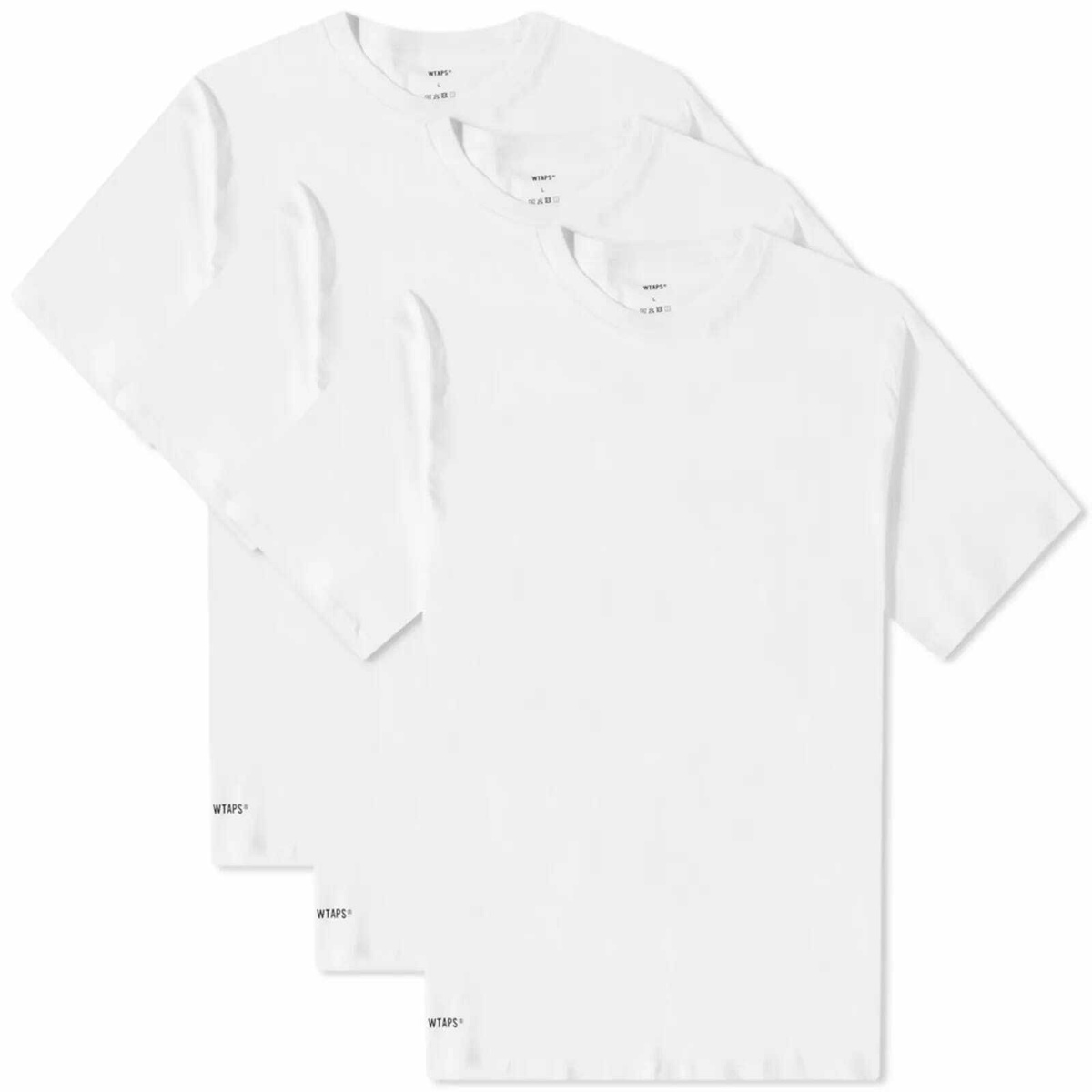 WTAPS Men's 0 Skivvies T-Shirt - 3-Pack in White WTAPS