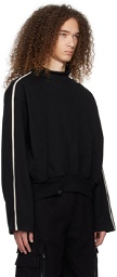 C2H4 Black Linear Sweatshirt