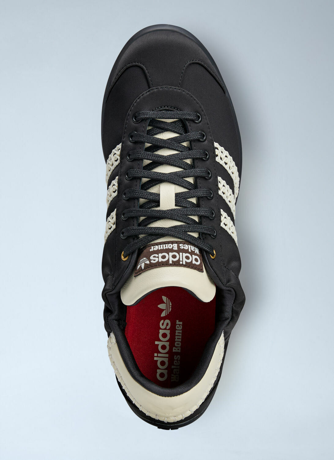 adidas gazelle silver green womens x Wales Bonner Karintha Lo Satin 'Core Black' Sneakers