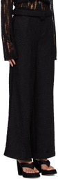 lesugiatelier Black Belted Trousers