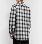 Acne Studios - Quilted Checked Herringbone Cotton-Blend Overshirt - Black
