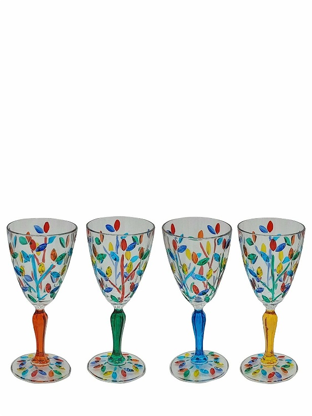 Photo: LES OTTOMANS Set Of 4 Crystal Wine Glasses
