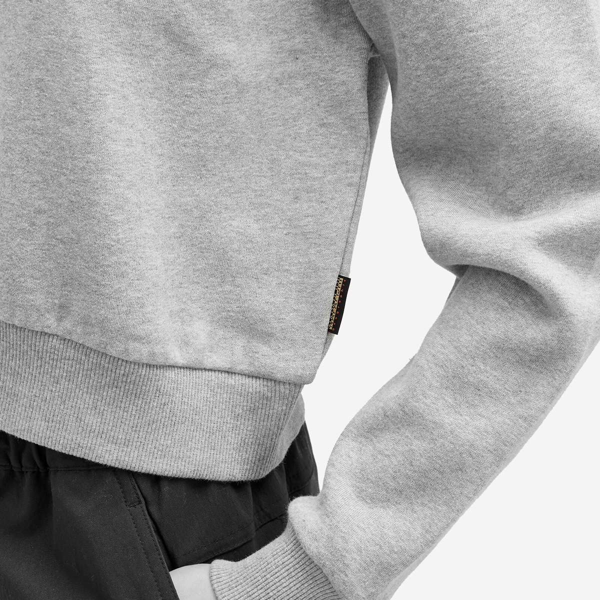 Napapijri Women's Box Cropped Sweat in Med Grey Mel