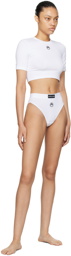 Marine Serre White Embroidered Briefs