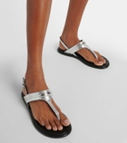Isabel Marant Nya metallic leather thong sandals