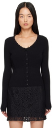 Mirror Palais Black Drawstring Cardigan