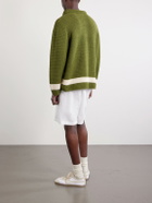 BODE - Marsh Striped Crocheted Cotton Shirt - Green