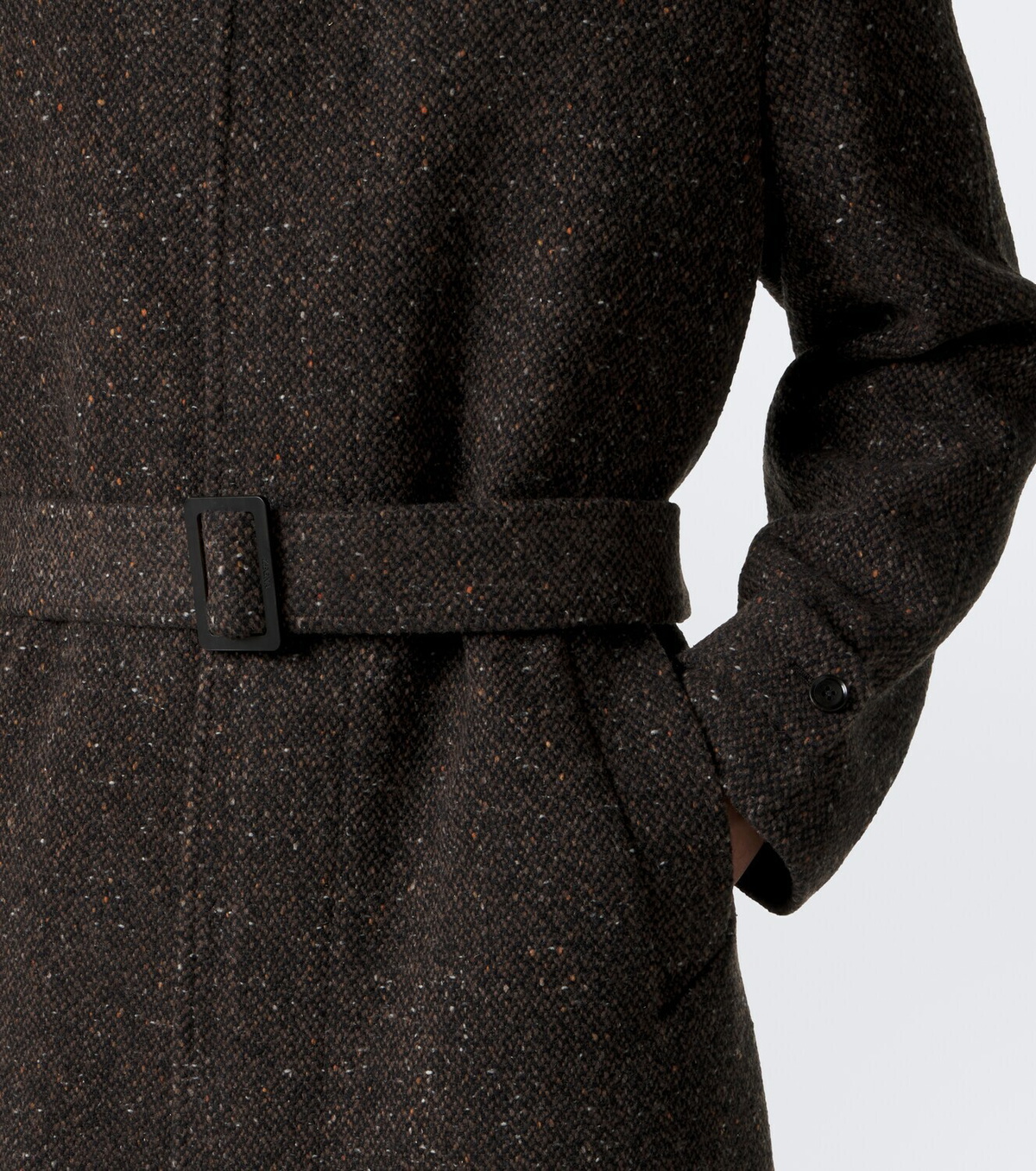 Zegna Wool, silk, and cashmere tweed coat