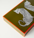 Jonathan Adler Leopard lacquered backgammon set