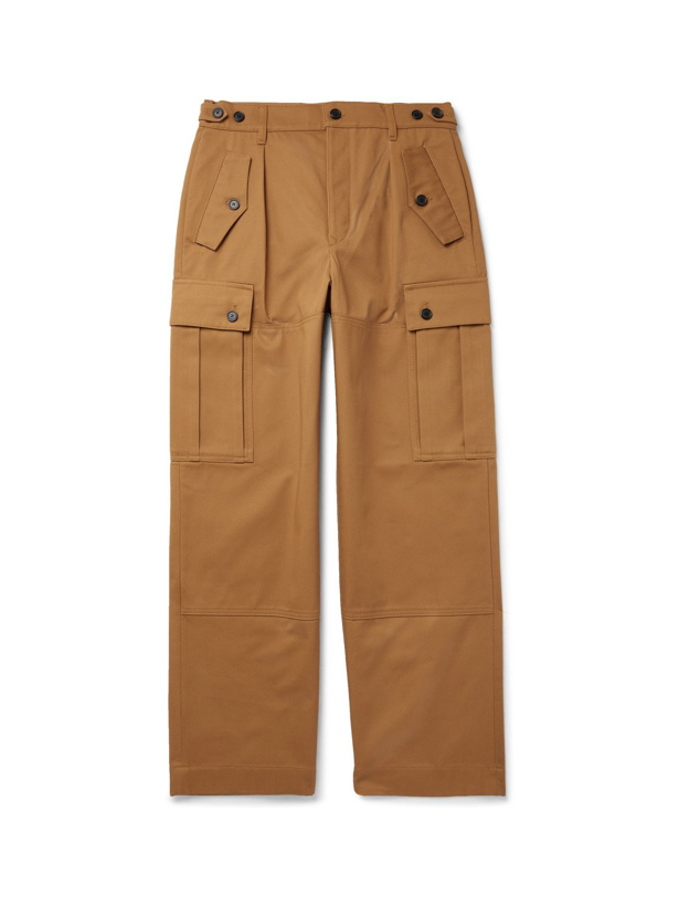 Photo: LOEWE - Cotton-Drill Cargo Trousers - Brown