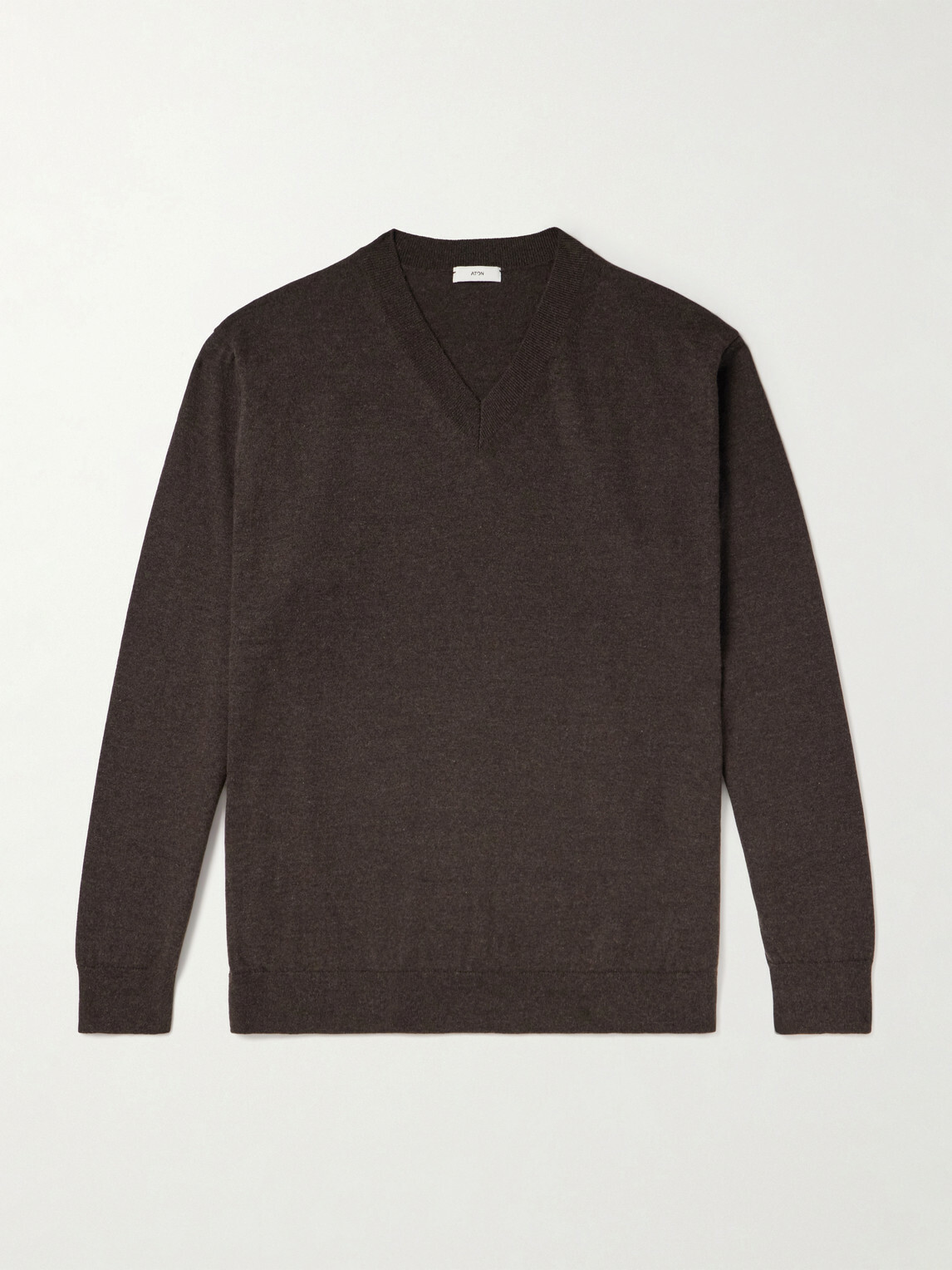 ATON - Cotton and Yak-Blend Sweater - Brown