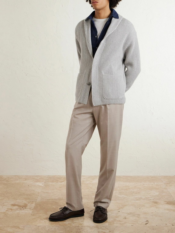 Photo: Dunhill - Tapered Super 130s Wool Trousers - Gray