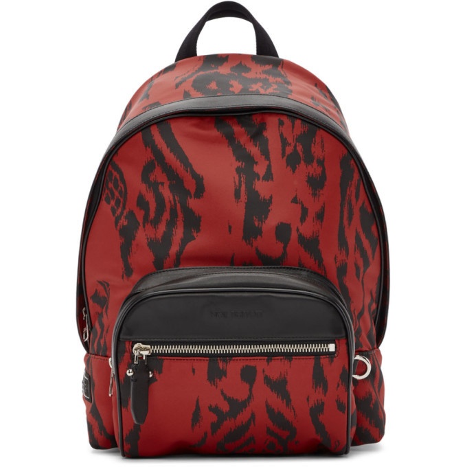 Photo: Neil Barrett Black and Red Chaotic Print Backpack