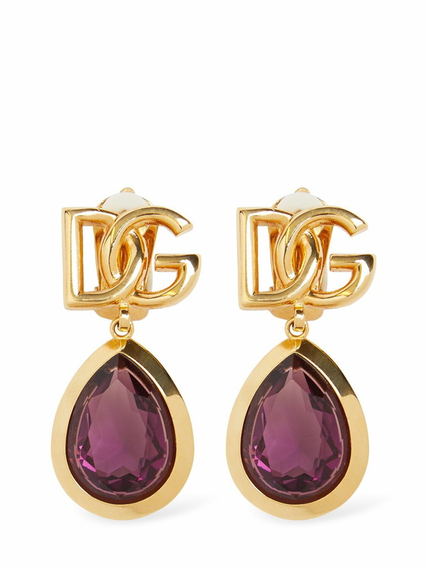 Photo: DOLCE & GABBANA Logo Stone Clip-on Earrings