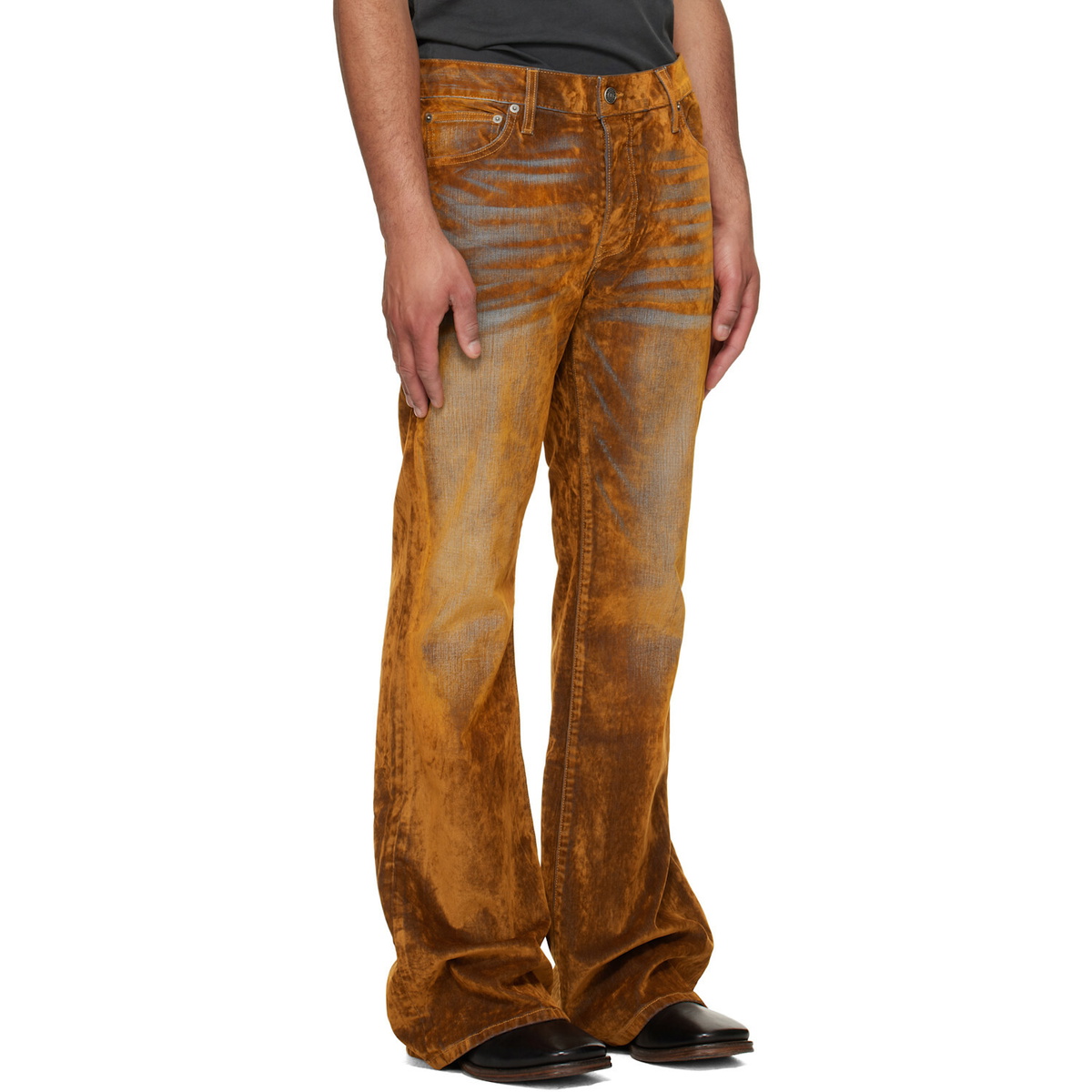 COÛT DE LA LIBERTÉ Orange Jimmy Stretch Flare Jeans