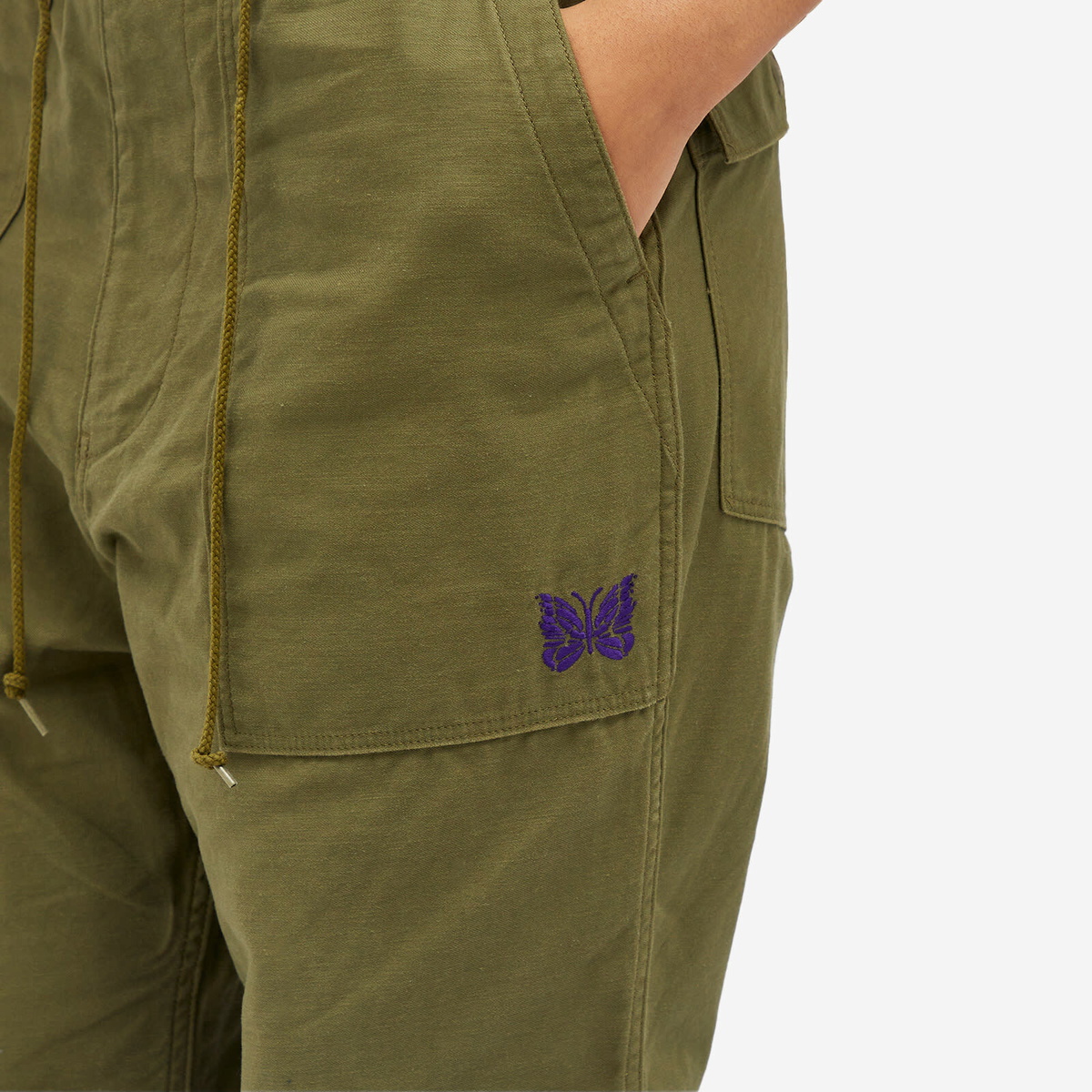 Needles Women's String Fatigue Pant in Olive Needles