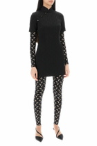MARINE SERRE moon diamant jacquard mini dress Black