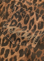 Damson Madder Kenny Leopard-print Bootcut Cropped Jeans