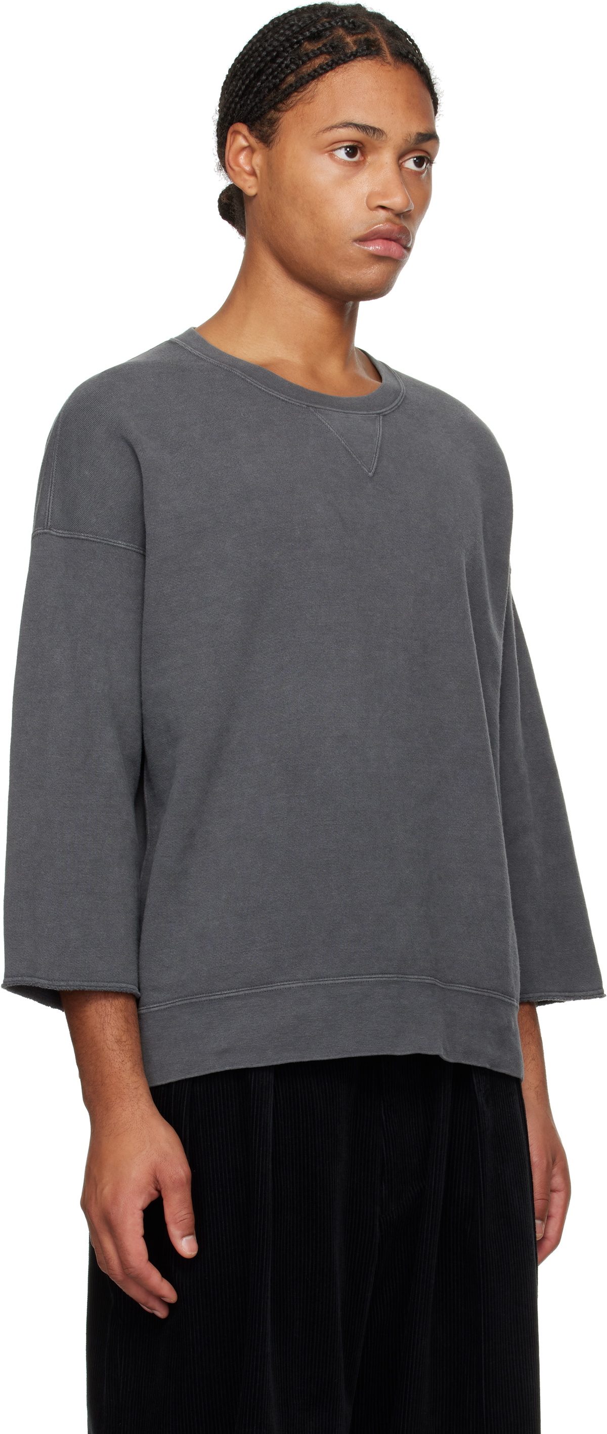 visvim Gray Jumbo SB 3/4 Sweatshirt Visvim