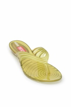 Diesel Sculptural flip-flops in Melflex - Sandals Womens in Yellow