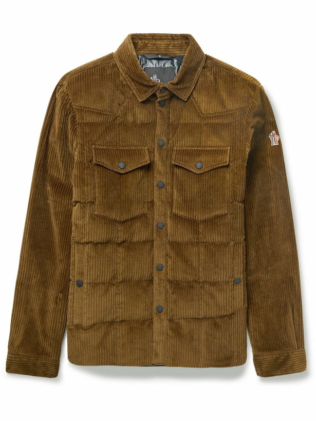 Photo: Moncler Grenoble - Gelt Quilted Cotton-Blend Corduroy Jacket - Brown