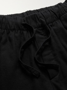 TEKLA - Organic Cotton-Flannel Pyjama Shorts - Black