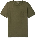 Massimo Alba - Watercolour-Dyed Cotton-Jersey T-Shirt - Green