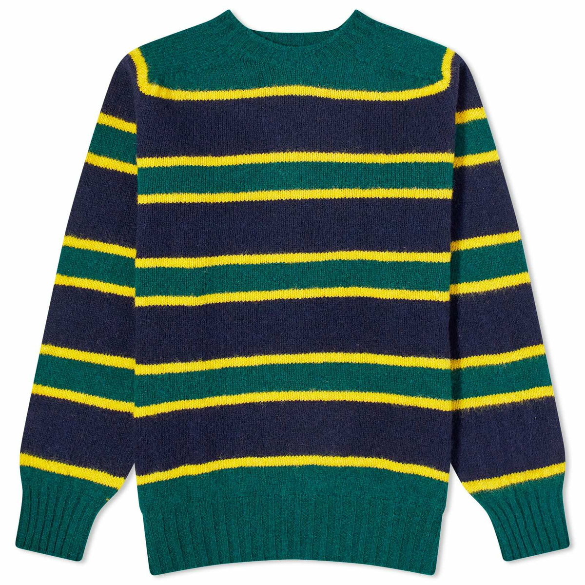 Howlin by Morrison Men's Howlin' Absolute Belter Stripe Crew Knit in Forest