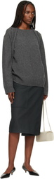 ISSEY MIYAKE Gray Backpack Knit Sweater