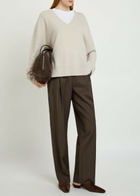 Extreme Cashmere N°457 Jack V-neck Cashmere-blend Jumper - Light Grey - One Size