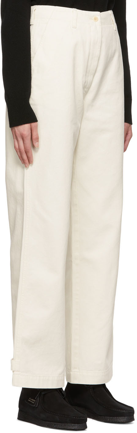Norse Projects Off-White Organic Cotton Trousers