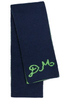 Damson Madder Floral-intarsia Knit Scarf - Green - One Size