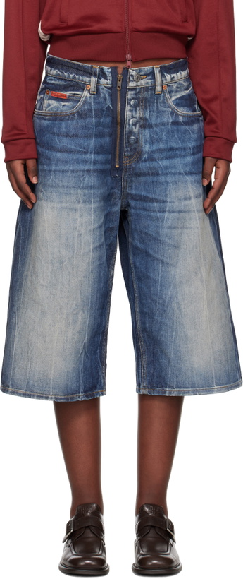 Photo: Martine Rose Blue Zip Denim Shorts