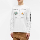 Space Available Men's Long Sleeve Inner Space T-Shirt in White