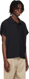 RECTO Black Dolman Sleeve Polo