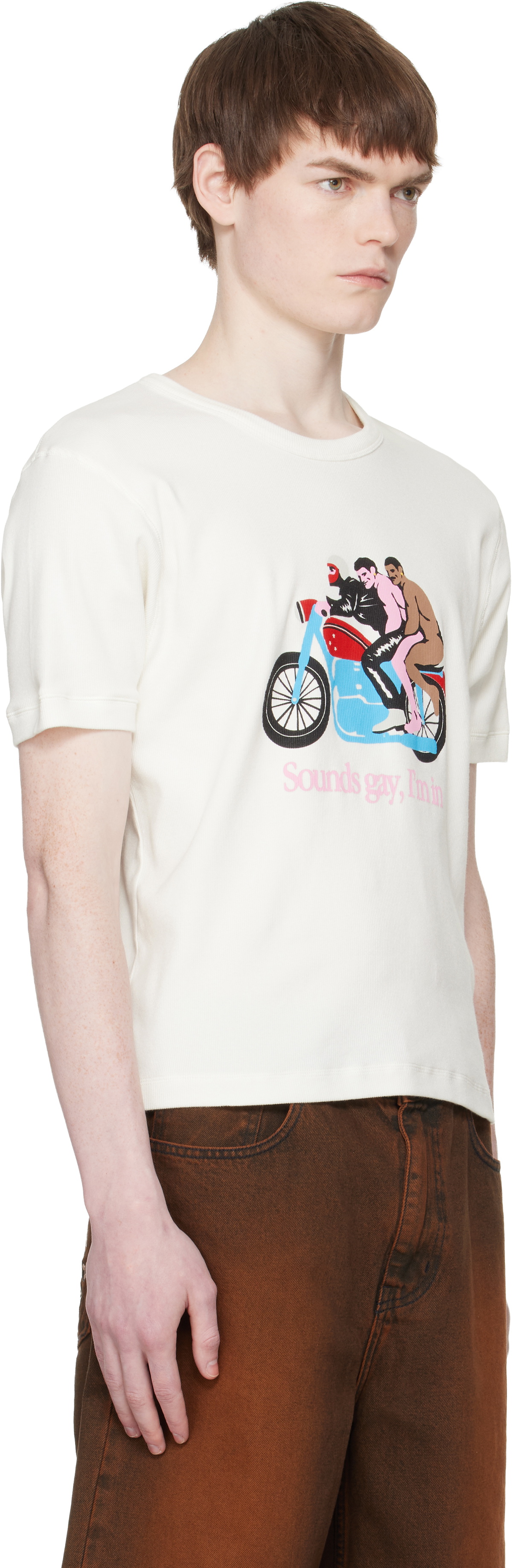 Carne Bollente Off-White 'Sounds gay, we're in' T-shirt
