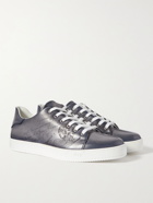 Berluti - Scritto Metallic Venezia Leather Sneakers - Gray