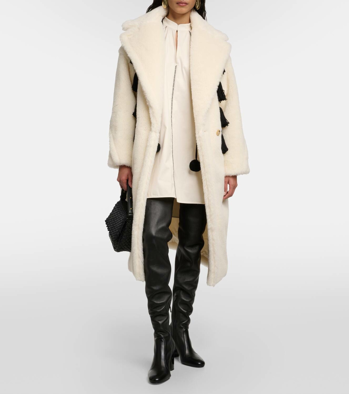 ☆DT☆入手困難☆お洒落Teddy Coat/DEMETRA/MaxMara Max Mara Demetra Teddy Bear Icon embroidered coat Max Mara