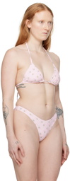 Frankies Bikinis Pink Nick Reversible Bikini Top