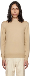 Ralph Lauren Purple Label Tan Crewneck Sweater