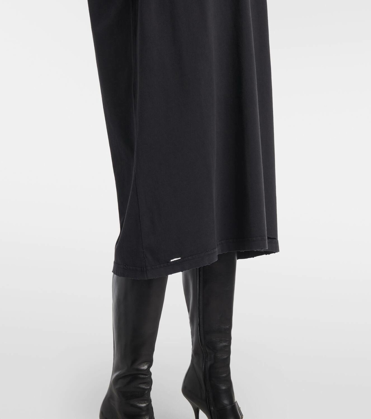 Balenciaga Logo cotton jersey midi dress