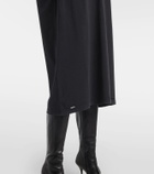 Balenciaga Logo cotton jersey midi dress