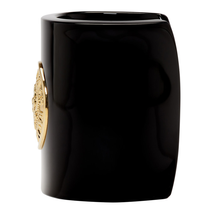 Balmain Black and Gold Coin Cuff Bracelet Balmain