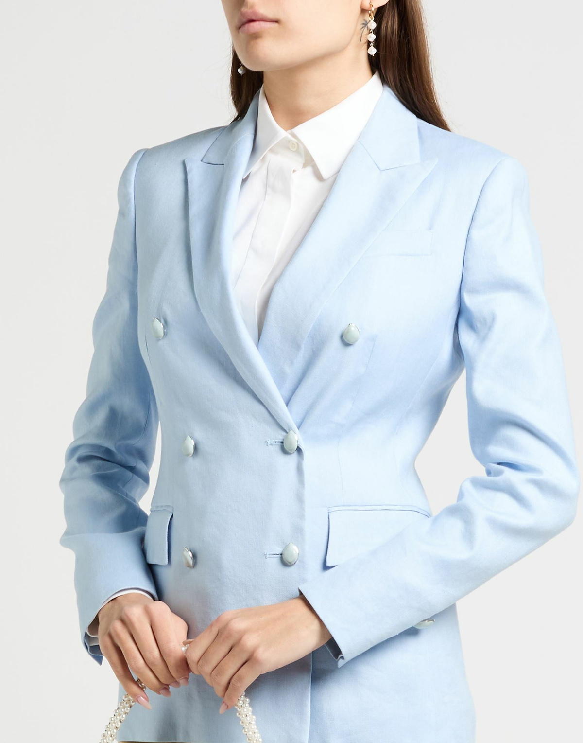 Dondup Womens Blazer Sky in Blue