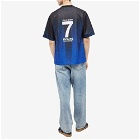 Neil Barrett Men's Sonic Bolt Thunderbolt Football T-Shirt in Blue/Black