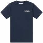 Wood Wood Men's Sami Double Logo T-Shirt in Navy