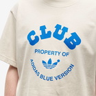 Adidas Men's Blue Version Club T-Shirt in Alumina