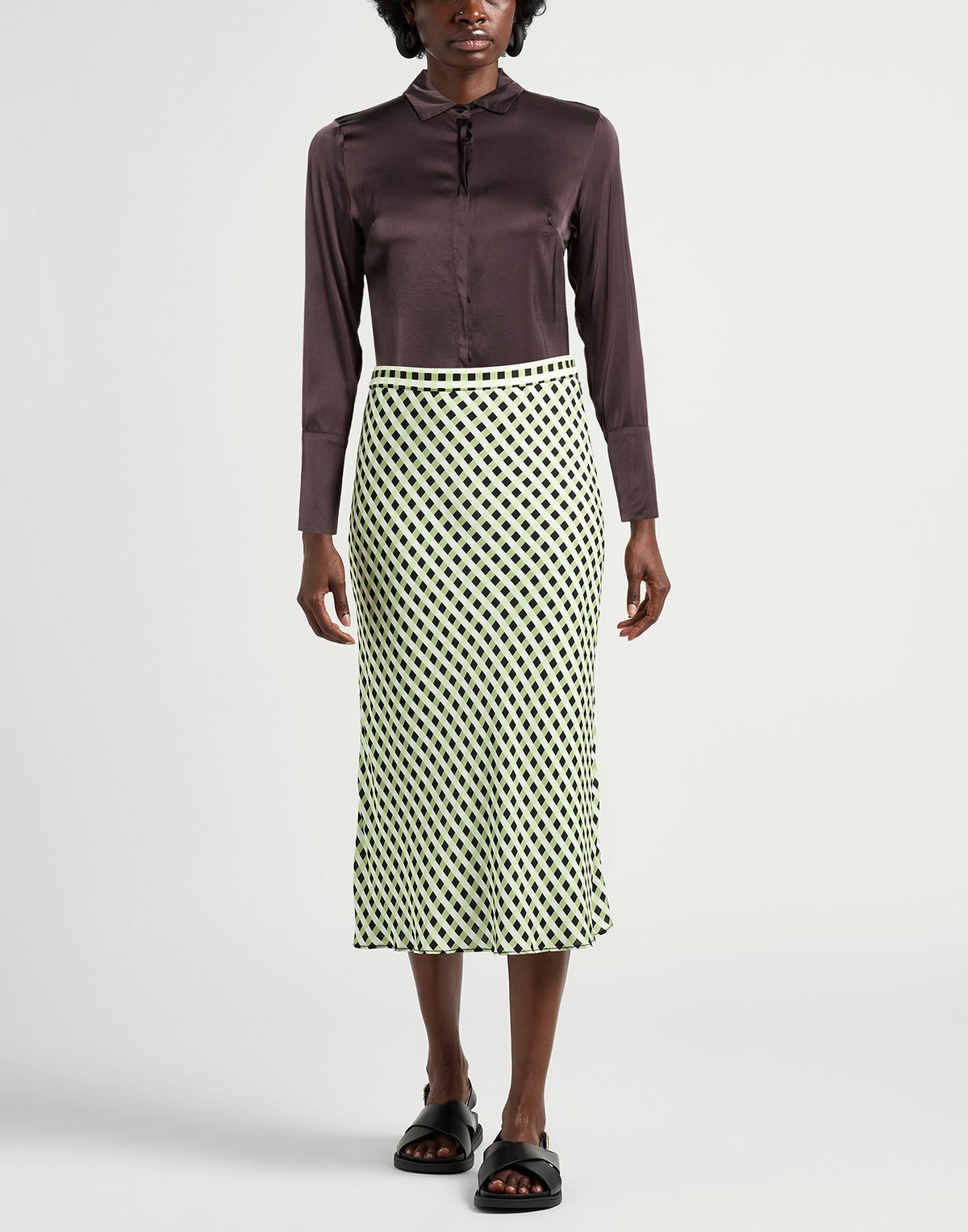 Manila Grace Womens Shirt Chocolate in Brown