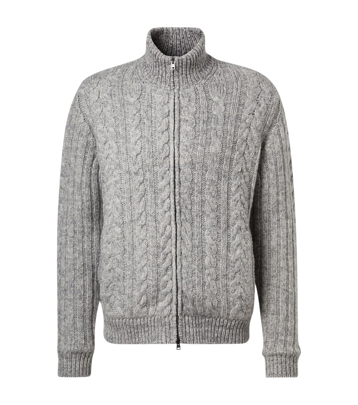 Photo: Herno Cable-knit wool jacket